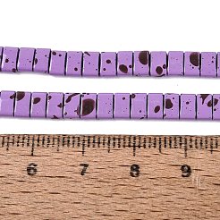 Brins de perles d'hématite synthétique non magnétique peintes à la bombe&nbsp;G-T124-02H-1