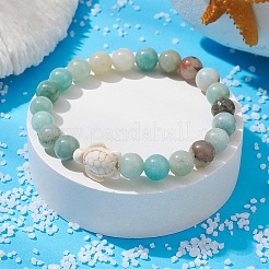 Bracelet extensible en perles d'amazonite&nbsp;BJEW-JB09700-01
