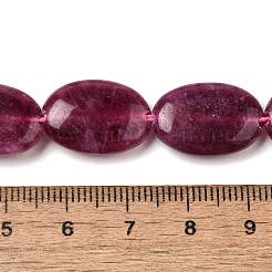 Brins de perles de jade malaisien teintées naturellement&nbsp;G-B137-A01-01K