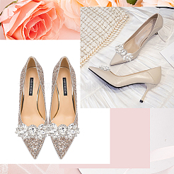 2 Stück Legierungs-Strass-Schuhdekorationen&nbsp;AJEW-FG0003-73B
