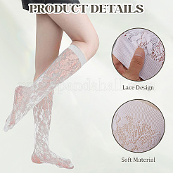 Calcetines largos de nailon hasta la pantorrilla para mujeres y niñas&nbsp;AJEW-WH20006-235B