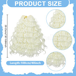 Hochtemperaturfaser lange Nudeln Dauerwelle lockige Frisur Puppe Perücke Haar&nbsp;DIY-WH0683-06B