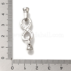 Messing Micro Pave klare Zirkonia Falte über Verschlüsse&nbsp;KK-H480-36P