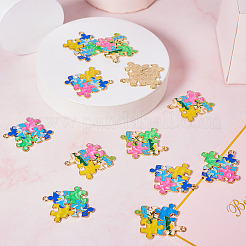 12pcs 6 Arten Zinklegierungs-Emaille-Anhänger&nbsp;ENAM-TA0002-28