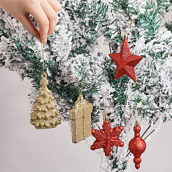 30 Stück 10 Stile Weihnachtsmotiv-Anhänger aus Kunststoff&nbsp;AJEW-GL0001-68