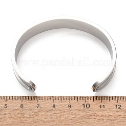 Base de bracelet rainurée en acier inoxydable 304&nbsp;SA-CBACA70-03P