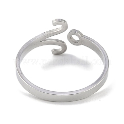Anello polsino aperto in acciaio inossidabile 304 con costellazioni anti-ossidazione per donna&nbsp;RJEW-L122-001P-03