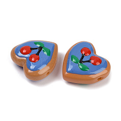 Brins de perles en verre en forme de cœur faites à la main&nbsp;LAMP-P069-04A-04