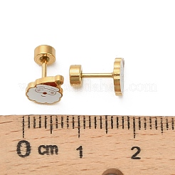 Boucles d'oreilles à tige en acier inoxydable 304 de Noël&nbsp;EJEW-A144-01D-G