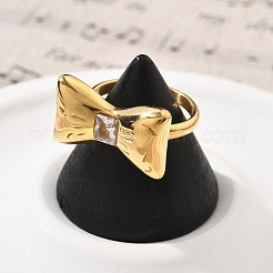 Fingerringe aus Edelstahl 304 mit Glas&nbsp;RJEW-Q012-22G
