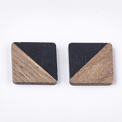 Cabochon in resina e legno di noce&nbsp;RESI-S358-A-90D