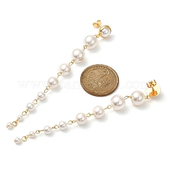Pendientes de borlas con perlas de concha para mujer&nbsp;EJEW-JE06195-01