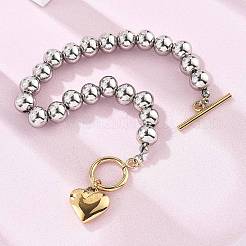 Stretch-Armbänder mit Perlen aus Edelstahl 304 für Damen&nbsp;BJEW-C089-06GP