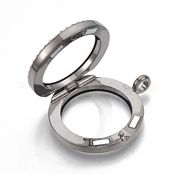 Legierung magnetische Medaillon Anhänger&nbsp;PALLOY-T052-23