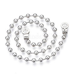 Runde Kugelketten aus Eisen mit Perlenspitzen&nbsp;MAK-N034-006A-P