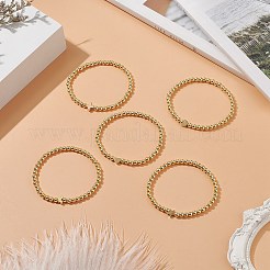 5 Stück 5 Stil Sterne & Kreuz & Mond & Herz & Schmetterling Messing & synthetische Hämatit Perlen Stretch Armbänder Set für Frauen&nbsp;BJEW-JB09090
