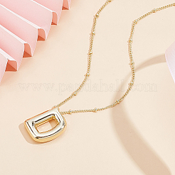 1 chaîne en laiton avec pendentifs en alliage de lettres&nbsp;NJEW-LP0001-41D-G