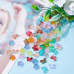 160 Stück transparente Glasperlen in 16 Stilen zum Einbrennen&nbsp;GLAA-FH0001-58