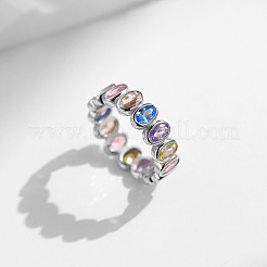 925 anello in argento sterling con zirconi cubici pavé&nbsp;FS-WGB60E4-04