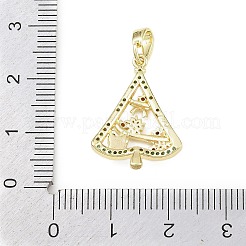 Pendentifs de noël en laiton micro pave zircone cubique&nbsp;LS-KK-H518-03C-G