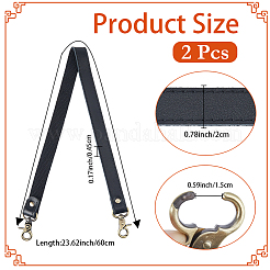 2 sangle de sac en cuir&nbsp;PURS-CL0001-12C