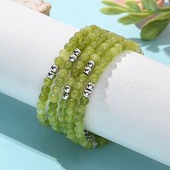 Natürliches Peridot-Perlenarmband&nbsp;ZW6419-4