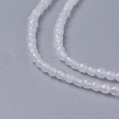 Hilos de abalorios de jade blanco natural&nbsp;G-F596-46E-2mm