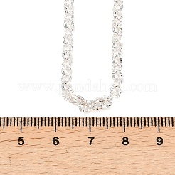 Collares de cadena rolo texturizada de latón de 4 mm para hombres y mujeres&nbsp;NJEW-L012-05S