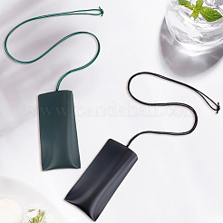 2 pochette de rangement pour lunettes en cuir PU bicolore&nbsp;ABAG-CN0001-84