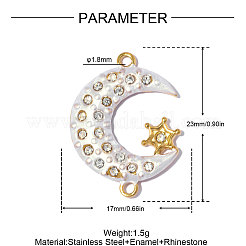 304 Edelstahl-Emaille-Anhänger&nbsp;STAS-OY017-87G