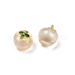 Pendentifs en forme de pomme en verre transparent&nbsp;X1-DGLA-E004-16G