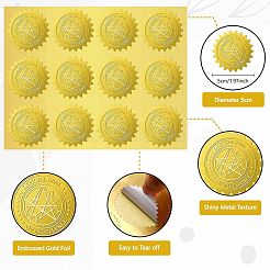 34 Blatt selbstklebende Ehrenaufkleber mit Goldfolienprägung&nbsp;DIY-WH0509-043