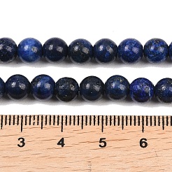 Gefärbt natürlichen Klasse AA Lapislazuli runde Perle Stränge&nbsp;X-G-M290-6mm-AA
