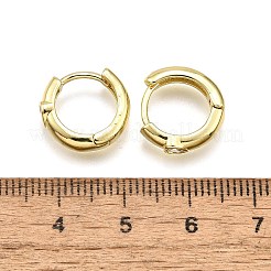 Orecchini a cerchio in ottone con zirconi cubici chiari micro pavè&nbsp;EJEW-H157-06G