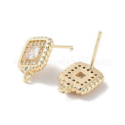 Messing micro pave zirkonia-ohrstecker-Zubehör&nbsp;KK-E107-21G