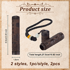 2 pièce 2 styles de décorations suspendues pour cure-dents en bois&nbsp;AJEW-OC0004-76