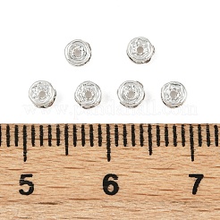 Gestellplattierung Rondell Messing Klasse A Kristall Strass Abstandsperlen&nbsp;X-RB-D300-S