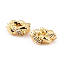 Micropave de latón transparente perlas de circonita&nbsp;ZIRC-P091-18G-RS