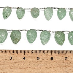 Hilos de cuentas talladas de cuarzo verde fresa natural&nbsp;GG-CBA0C95-E02-02