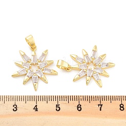 Ciondoli in ottone con placcatura a cremagliera con micro pavé di zirconi chiari&nbsp;KK-C063-04G