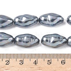 Brins de perles d'imitation en verre opaque électrolytique&nbsp;EGLA-D302-01B