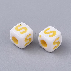 Weiße undurchsichtige Acrylperlen&nbsp;MACR-R869-01S