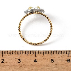 Offene Manschettenringe aus emailliertem Edelstahl 304&nbsp;RJEW-G379-01G