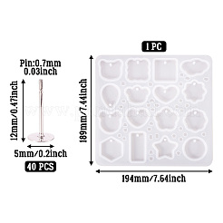1pc DIY Silikonformen&nbsp;AJEW-TA0001-95