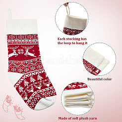 3 stücke 3 arten wolle garn gestrickte hängende weihnachten strümpfe&nbsp;FEPA-SP0001-04B