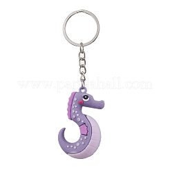 Portachiavi con ciondolo numero modello animale in plastica pvc 10 pz 10 stili&nbsp;KEYC-JKC00703