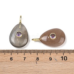 Pendentifs en pierre de lune noire naturelle&nbsp;G-H322-01G-08