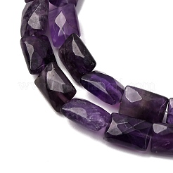 Natürlichen Amethyst Perlen Stränge&nbsp;G-G286-D01-8x12mm