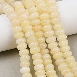 Gefärbt natürlichen weißen Jade Perlen Stränge&nbsp;G-G107-A45-01