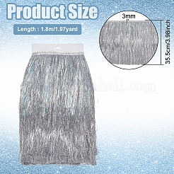 Fransenbesatz aus Polyester und Aluminiumfolie&nbsp;DIY-WH0588-03B